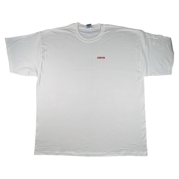 Vintage 90s Art T Shirt 2XL Obscure Tech Apple White Ciena - Picture 4 of 10